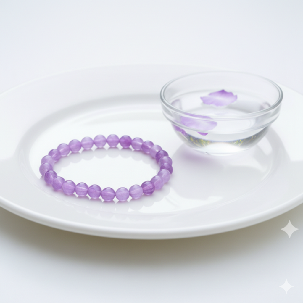 Natural Amethyst Crystal Beaded Bracelet – Healing Purple Gemstone Stretch Bracelet for Men & Women - Image 5