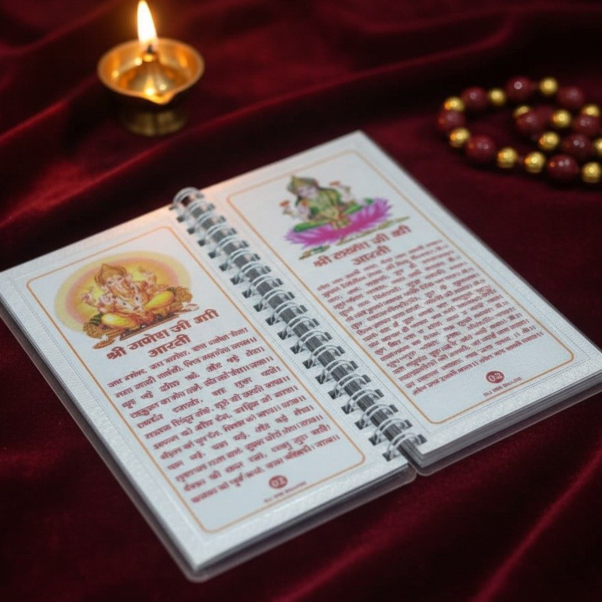 999 Silver Shuddh Chandi Aarti Sangrah in Elegant Wooden Case - Image 3