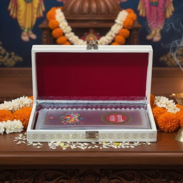 999 Silver Shuddh Chandi Aarti Sangrah in Elegant Wooden Case - Image 4